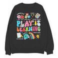 Retro Play Is Learning Kindergarten Teacher Team Women Unisex Sweatshirt, trending gift Retro Play Is Learning Kindergarten Teacher Team Women Unisex Sweatshirt, trending gift