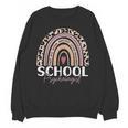 School Psych Teacher School Psychologist Leopard Rainbow Unisex Sweatshirt, trending gift School Psych Teacher School Psychologist Leopard Rainbow Unisex Sweatshirt, trending gift