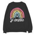 Sé Amable Spanish Bilingual Teacher Be Kind Boho Rainbow Unisex Sweatshirt, trending gift Sé Amable Spanish Bilingual Teacher Be Kind Boho Rainbow Unisex Sweatshirt, trending gift