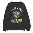 I Solve Cubes Speed Cubing Vintage Youth Math Teacher Unisex Sweatshirt, trending gift