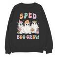 SPED Boo Crew Halloween Floral Ghost Special Ed SPED Teacher For Men Women Kids Unisex Sweatshirt, trending gift