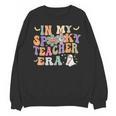 In My Spooky Teacher Era Groovy Hippie Retro Ghost Halloween Men Women Kids Unisex Sweatshirt, Groovy Teacher Gifts, trending gift