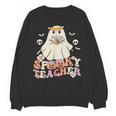 Spooky Teacher Groovy Retro Ghost Teacher Halloween 2023 For Men Women Kids Unisex Sweatshirt, Groovy Teacher Gifts, trending gift Spooky Teacher Groovy Retro Ghost Teacher Halloween 2023 For Men Women Kids Unisex Sweatshirt, Groovy Teacher Gifts, trending gift