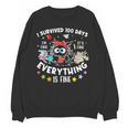 I Survived 100 Days Of School Teacher Kids Cat Lover Unisex Sweatshirt, trending gift I Survived 100 Days Of School Teacher Kids Cat Lover Unisex Sweatshirt, trending gift