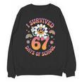 I Survived 67 Days Of School Groovy Retro Teachers Girls Unisex Sweatshirt, trending gift I Survived 67 Days Of School Groovy Retro Teachers Girls Unisex Sweatshirt, trending gift