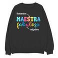 Sustantivo Maestra Fabulosa Adjetivo Spanish Teacher Unisex Sweatshirt, trending gift