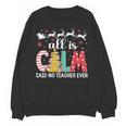 Teacher All Calm Said No Teacher Christmas Pencil Tree Unisex Sweatshirt, trending gift