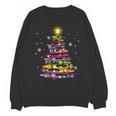 Teacher Crayon Christmas Tree Lights Student School Xmas Unisex Sweatshirt, trending gift