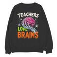 Teachers Love Brains Halloween 2025 Skeleton Costume Unisex Sweatshirt, trending gift