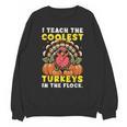 Thanksgiving I Teach Coolest Turkeys Teacher Fall Women Men Unisex Sweatshirt, trending gift