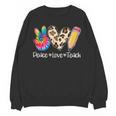 Tie Dye Hippie Peace Love Teach Teacher Appreciation Unisex Sweatshirt, trending gift