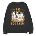 TK Boo Crew Preppy Halloween Floral Ghost TK Teacher Team TK Unisex Sweatshirt, trending gift