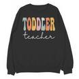 Toddler Teacher Retro Groovy Women Happy First Day Of School Unisex Sweatshirt, Groovy Teacher Gifts, trending gift Toddler Teacher Retro Groovy Women Happy First Day Of School Unisex Sweatshirt, Groovy Teacher Gifts, trending gift