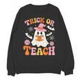 Trick Or Teach Cute Floral Ghost Teacher Halloween Costume Unisex Sweatshirt, trending gift
