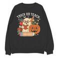 Trick Or Teach Retro Halloween Teacher Women Men Costume Unisex Sweatshirt, trending gift