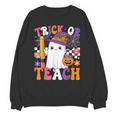 Trick Or Teach Teacher Pencil Ghost Halloween Teacher Unisex Sweatshirt, trending gift Trick Or Teach Teacher Pencil Ghost Halloween Teacher Unisex Sweatshirt, trending gift
