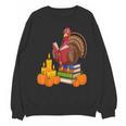 Turkey Reading Books Fall Thanksgiving Teacher Book Unisex Sweatshirt, trending gift Turkey Reading Books Fall Thanksgiving Teacher Book Unisex Sweatshirt, trending gift