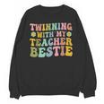 Twinning With My Teacher Bestie Twin Day Matching Teachers For Men Women Girls Kids Unisex Sweatshirt, trending gift