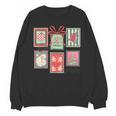 Vintage Preppy Very Merry Teacher Santa Stamps Christmas Unisex Sweatshirt, trending gift Vintage Preppy Very Merry Teacher Santa Stamps Christmas Unisex Sweatshirt, trending gift