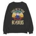 Vintage Take Me To Your Readers English Teacher Alien Space Men Women Unisex Sweatshirt, English Teacher Gifts, trending gift