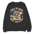 Weird Teachers Build Character Raccoon Colourful Floral Unisex Sweatshirt, trending gift