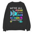 We'Re All Different But We Swim Together Elementary Teacher Unisex Sweatshirt, trending gift We'Re All Different But We Swim Together Elementary Teacher Unisex Sweatshirt, trending gift