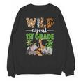 Wild About 1st Grade Teacher Student First Grade Zoo Safari Unisex Sweatshirt, First Grade Teacher Gifts, trending gift