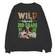 Wild About 3rd Grade Teacher Student Third Grade Zoo Safari Unisex Sweatshirt, trending gift
