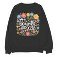 Wildflower 4th Fourth Grade Floral Back To School Teacher Unisex Sweatshirt, 4th Grade Teacher Gifts, trending gift Wildflower 4th Fourth Grade Floral Back To School Teacher Unisex Sweatshirt, 4th Grade Teacher Gifts, trending gift