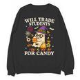 Will Trade Students For Candy Teacher Ghost Halloween Unisex Sweatshirt, trending gift Will Trade Students For Candy Teacher Ghost Halloween Unisex Sweatshirt, trending gift