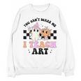 You Can't Scare Me I Teach Art Retro Teacher Ghost Halloween Unisex Sweatshirt, trending gift You Can't Scare Me I Teach Art Retro Teacher Ghost Halloween Unisex Sweatshirt, trending gift
