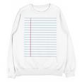 College Ruled Lined Paper Student Teacher Professor Costume Unisex Sweatshirt, trending gift