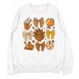 Coquette Teach Teacher Bows Thanksgiving Turkey Fall Autumn Unisex Sweatshirt, trending gift