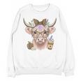 Cute Floral Highland Cow Back To School For Women Teacher Unisex Sweatshirt, trending gift Cute Floral Highland Cow Back To School For Women Teacher Unisex Sweatshirt, trending gift