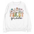 First Grade Teacher Wildflower Back To School Floral Outfits Unisex Sweatshirt, First Grade Teacher Gifts, trending gift First Grade Teacher Wildflower Back To School Floral Outfits Unisex Sweatshirt, First Grade Teacher Gifts, trending gift