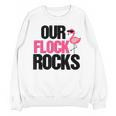 Our Flock Rocks Flamingo Mother's Day Teacher Unisex Sweatshirt, trending gift