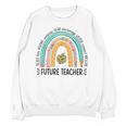 Future Teacher Cute Rainbow Leopard Teacher Outfit For Men Women Girls Kids Unisex Sweatshirt, Future Teacher Gifts, trending gift Future Teacher Cute Rainbow Leopard Teacher Outfit For Men Women Girls Kids Unisex Sweatshirt, Future Teacher Gifts, trending gift
