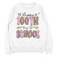 Happy 100th Day Of School Leopard Print Teacher Student Kids Unisex Sweatshirt, trending gift Happy 100th Day Of School Leopard Print Teacher Student Kids Unisex Sweatshirt, trending gift