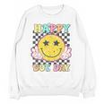 Happy Dot Day Hippie Flowers Smile Face Groovy Teacher Kids Unisex Sweatshirt, Groovy Teacher Gifts, trending gift Happy Dot Day Hippie Flowers Smile Face Groovy Teacher Kids Unisex Sweatshirt, Groovy Teacher Gifts, trending gift