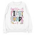 Hello First Grade Teacher Coquette Pencil Bow Back To School Unisex Sweatshirt, First Grade Teacher Gifts, trending gift