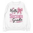 Hello Second Grade First Day Of School Coquette Teacher Girl Unisex Sweatshirt, First Grade Teacher Gifts, trending gift