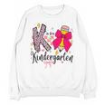 K Is For Kindergarten Teacher Coquette Bow Back To School Unisex Sweatshirt, trending gift K Is For Kindergarten Teacher Coquette Bow Back To School Unisex Sweatshirt, trending gift