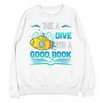 Librarian Teacher Dive Into A Good Book Reading Premium Tri-Blend Unisex Sweatshirt, trending gift Librarian Teacher Dive Into A Good Book Reading Premium Tri-Blend Unisex Sweatshirt, trending gift