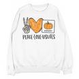 Peace Love Visuals Sped Teacher Pumpkin Skeleton Halloween Unisex Sweatshirt, trending gift Peace Love Visuals Sped Teacher Pumpkin Skeleton Halloween Unisex Sweatshirt, trending gift
