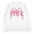 Preppy Pre k Back To School Pre-k Teachers Girls Cute Bow Unisex Sweatshirt, trending gift