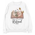 Retired 2025 A New Chapter Begins Retirement Teacher Book Unisex Sweatshirt, trending gift