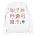 School Pencils And Bows Teacher Bow Coquette Pencil Girls Unisex Sweatshirt, trending gift
