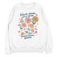 Teach Them Love Them Watch Them Grow Retro Teacher Floral Unisex Sweatshirt, trending gift