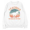 Teaching Is A Walk In The Park Teacher T-Rex Retro Unisex Sweatshirt, trending gift