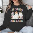 1st Grade Boo Crew Groovy Halloween Floral Ghost Kid Teacher Unisex Sweatshirt, Groovy Teacher Gifts, funny design 1st Grade Boo Crew Groovy Halloween Floral Ghost Kid Teacher Unisex Sweatshirt, Groovy Teacher Gifts, funny design